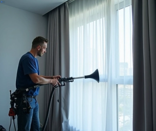 Professional residential curtain cleaning process equipment Matty Curtain Cleaning noosaville