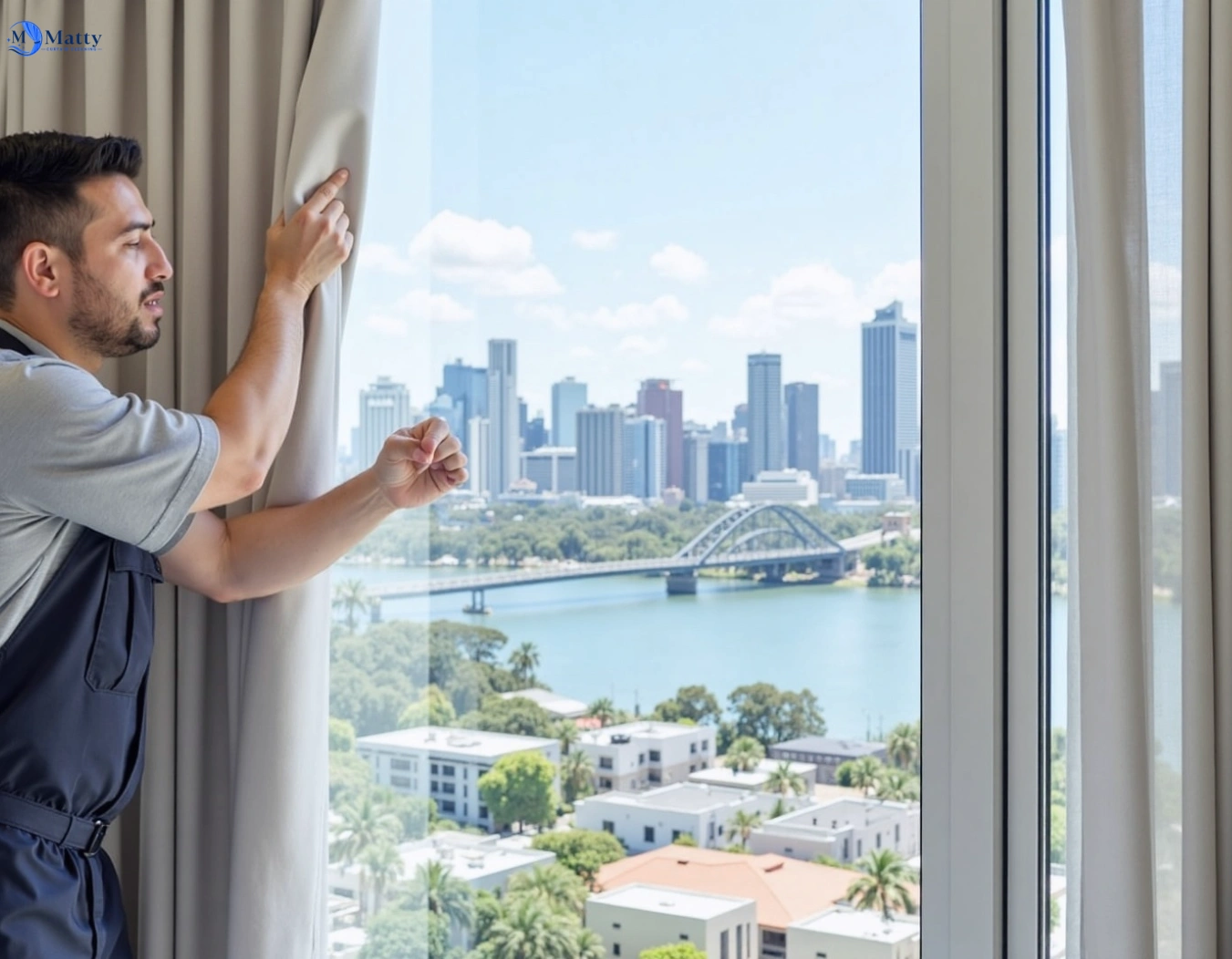 Professional curtain steam cleaning service noosaville QLD by Matty Curtain Cleaning