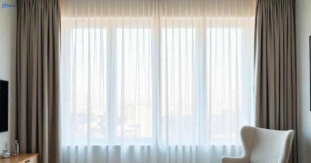 Freshly steam cleaned curtains in noosaville QLD