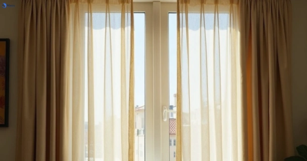 Dusty and dull curtains in noosaville before steam cleaning